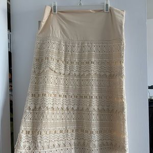 Lace Cream Skirt